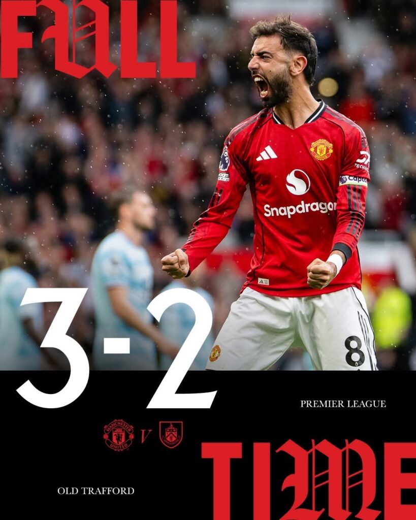 Manchester United Coach, Reuben Amorim secures first win of the season