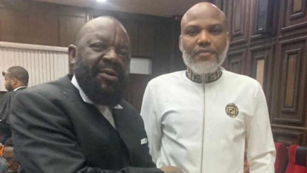 Court ‘Deals’ With Nnamdi Kanu’s Brother, Lawyer Aloy Ejimakor Over Abuja Protest