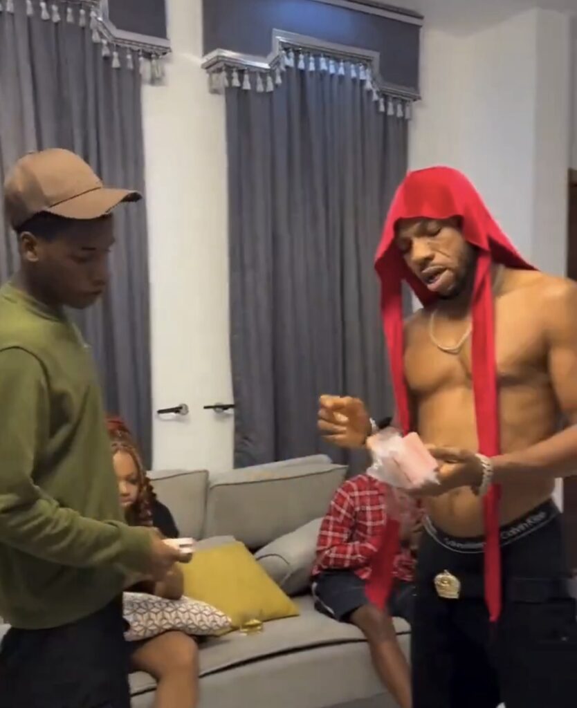 Charles Okocha Appreciates Staff With Bundles of Naira, Dollar on New Year Day